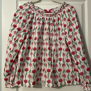 Women’s pink and green floral top